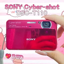 90% NEW Sony Cyber Shot DSC-T110 16.1MP 4x Zoom Digital Camera Touch Screen