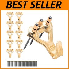 100 lb Picture Hangers, 100 Pack - Heavy Duty Hooks