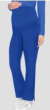 Med Couture Maternity Royal Blue Stretch Scrub Pants Pockets High Waist Medium