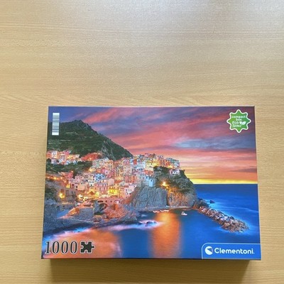 Clementoni Puzzle  Küstenstadt bei Sonnenuntergang    1000 Teile, mehrfarbig