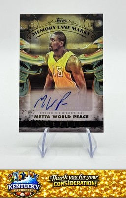 2024-25 Topps Inception #MLM-MW Metta World Peace Memory Lane Holo Gold #/50