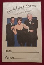 Frank Sinatra - Sammy Davis Jr - Liza Minnelli  Unused VIP Pass Cloth Sticker