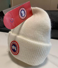 2026 CANADA GOOSE White Couple Winter Warm Knitted Hat, Knitted Hat, Ski Hat