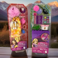 Disney Princess Lot RAPUNZEL Story Kitchen Playset  BELLE Dress Accessories NEW
