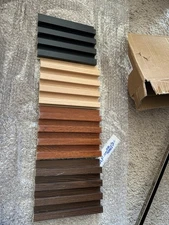 Wood Panels for Wall Sample Pakcs in 4 Colors Each 8.3x6.3in 3D Wall Panels