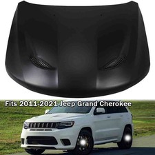 Dual Vent Black Aluminum Hood For 2011-2022 Jeep Grand Cherokee Srt Style Dual Vent Black Aluminum Hood For 2011-2022 Jeep Grand Cherokee Srt Style