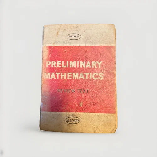 Preliminary Mathematics Review Text Book With Answer Key - Very Used