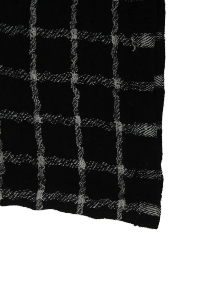 Bufanda ligera a cuadros J Crew para mujer negra blanca mezcla de lana Foto 4 de 4