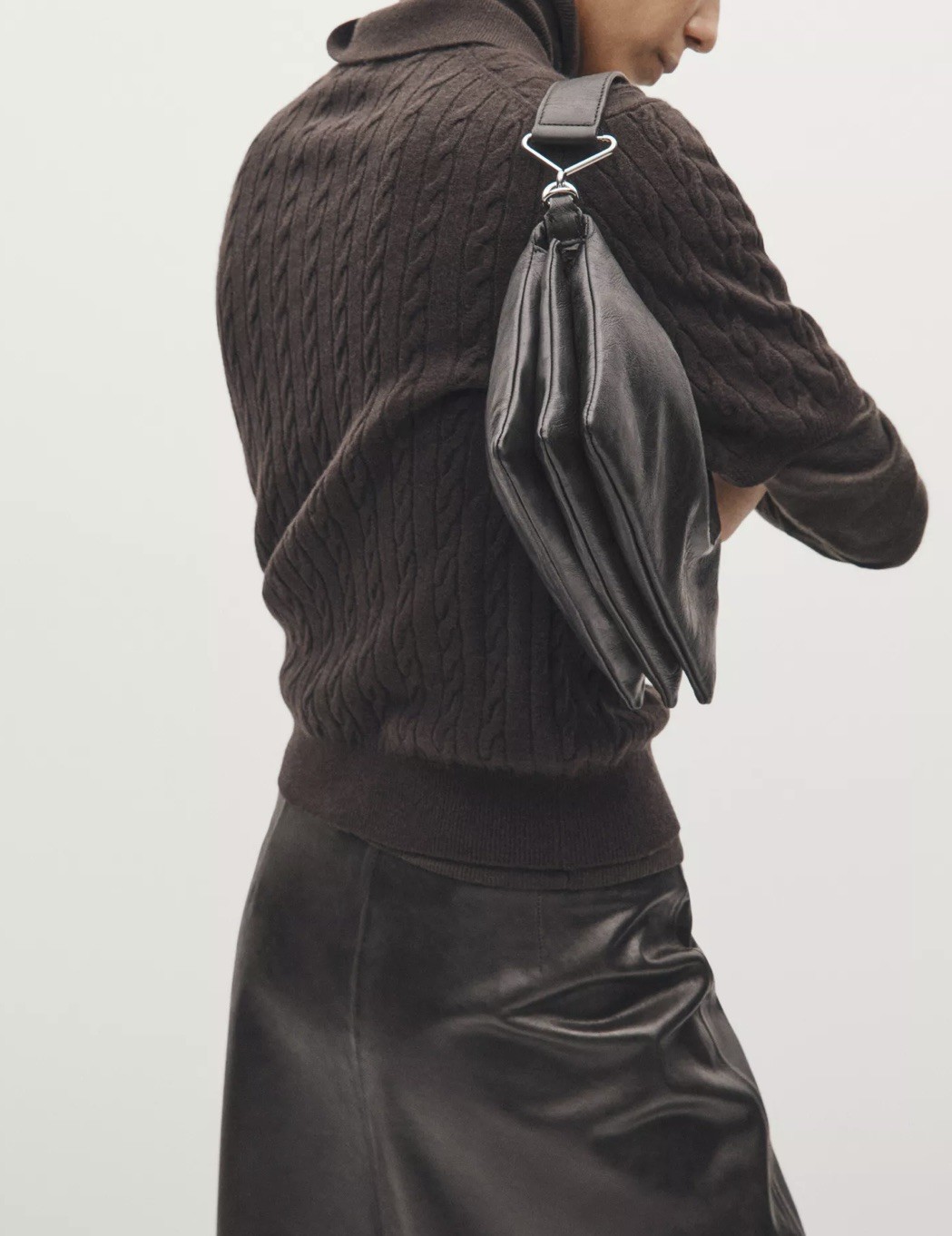 Massimo Dutti Small Nappa Leather Bag With Compartments -NEW & NO TAGS- RRP £169 image 7