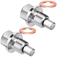 2pcs Car Universal Engine Magnetic Oil Drain Plug Screw Nut Bolt Sumps M14x1.5mm