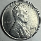 1943 Lincoln Wartime Steel Cent Exact Coin Imaged #LWC1644