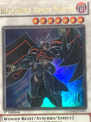 アーマード・ウィング 1st Edition 英語版 CRMS-EN041 yugioh Blackwing Armor Master CRMS-EN041 1st Ed Ultra Lightly