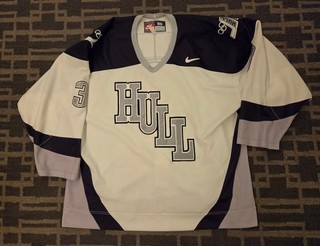 2001 02 Hull Olympiques Bryan Riddell #3 Game Worn Nike QMJHL Jersey