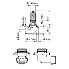 Glühbirne HB3 9005WVUB1 PHILIPS für ALFA ROMEO MITSUBISHI PEUGEOT TOYOTA FIAT VW