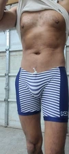 N2n Bodywear Swim Jammers Small Striped Navy