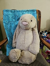 Authentic Jellycat BASHFUL BEIGE BUNNY soft really big New with tags and bag