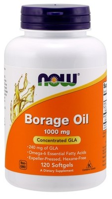 NOW Foods Borage Oil, 1000mg - 120 softgels (283,25 EUR/kg)