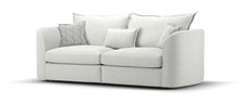 Sofology The Como 4 Seater Fabric Sofa in Como Villa Silver Plain Mix