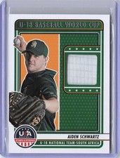 2023 Panini Stars & Stripes #U18-AS Aiden Schwartz South Africa Materials