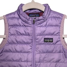Patagonia Kids Baby Down Sweater Puffer Vest Insulated Full Zip Pockets Size 2T