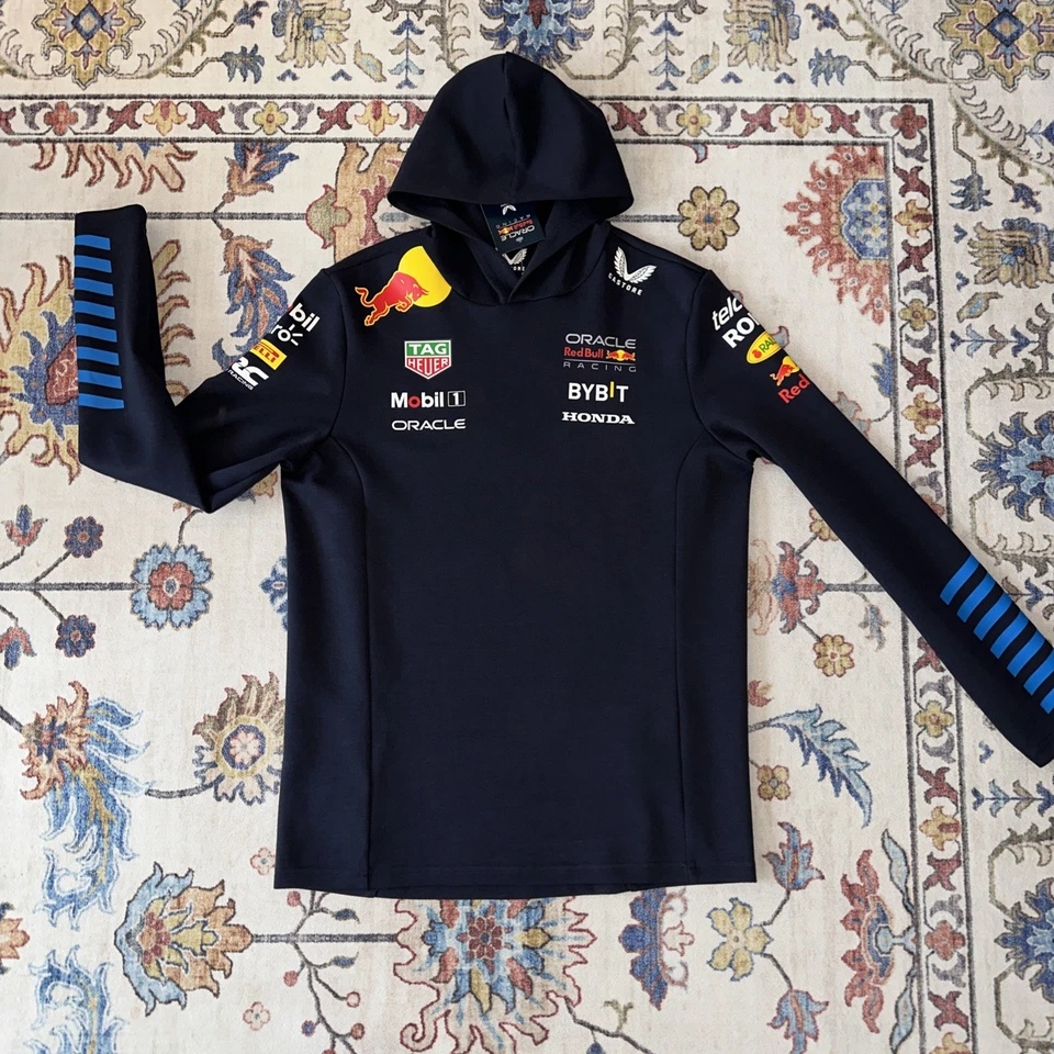 Red Bull Racing F1 Men's 2024 Team Pullover Hoodie- Navy Sz Small $175 - Image 2 of 4