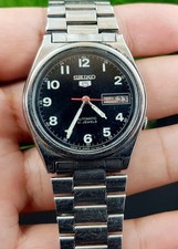 Vintage Of Seiko 5 Automatic 21 Jewels Men Watch Day Date Japan Made 7019-8180