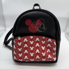 Danielle Nicole Disney Topolino Mini Zaino di "DANI" Nero Rosso