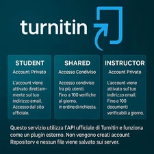 Turnitin – Accesso Student / Shared / Instructor | Attivazione Immediata |