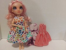 Doll Clothes Handmade to fit 11" Rainbow High doll- Lot 0f 3--Dresses,-  C35