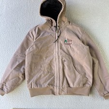 Vintage Carhartt J130 SDL Jacket Mens L Brown Sandstone Duck Quilted Distressed