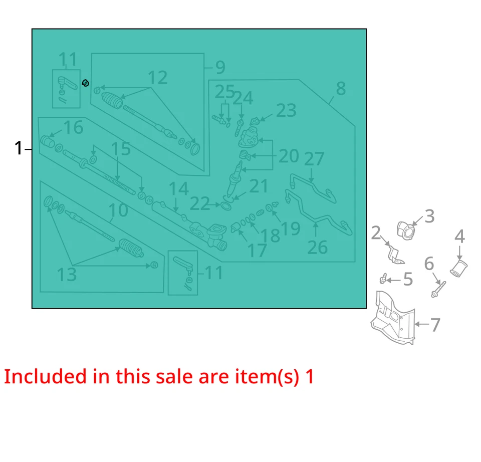 2002 Infiniti I35 Steering Gear Rack & Pinion OEM 118K Miles - LKQ336663541 - Image 4 of 4