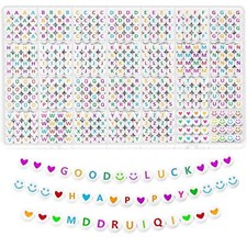 MDDRUIQI Stocking Stuffers for Kids - 1400 PCS Letter Beads Bracelet Making K...