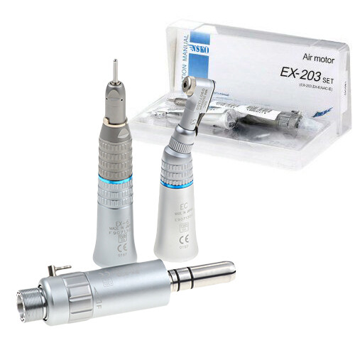 NSK Type Dental Low Speed Handpieces EX-203 (Contra Angle+Air Motor+Straight) 2H - Picture 1 of 7