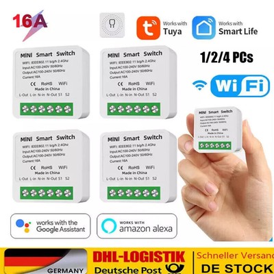 MINI Wifi /Zigbee / Homekit Smart Switch Timer Funkschalter mit Tuya Alexa DE