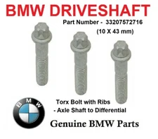 BMW  Axle Shaft, Driveshaft hardware GENUINE TORX BOLT to Differential 10x43MM