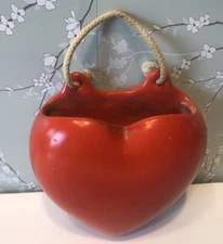 Vintage Goebel Red Heart Wal Pocket Hanging