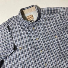 Woolrich Rugged Outdoorwear Men's Large Button Down Vented Front Pockets Shirt