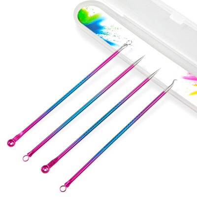 4PCS Blackhead Pimple Blemish Comedone Acne needle Extractor Remover Tool S#lk