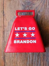 LET'S GO BRANDON RED COW BELL ((LOUD)) MADE IN USA F JOE BIDEN FJB