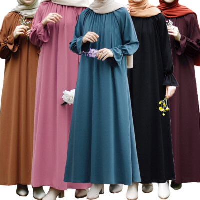 Abaya Kaftan Women Muslim Maxi Dress Islamic Caftan Robe Party