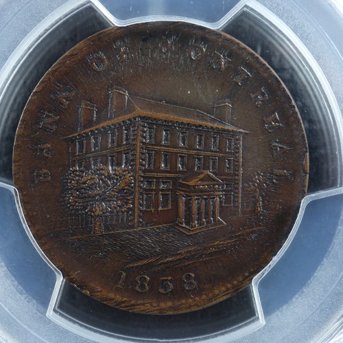 LC-10A1 PCGS MS-63 BN jeton demi-penny 1838 Canada Sideview Montréal Breton 524 - Photo 1 sur 4