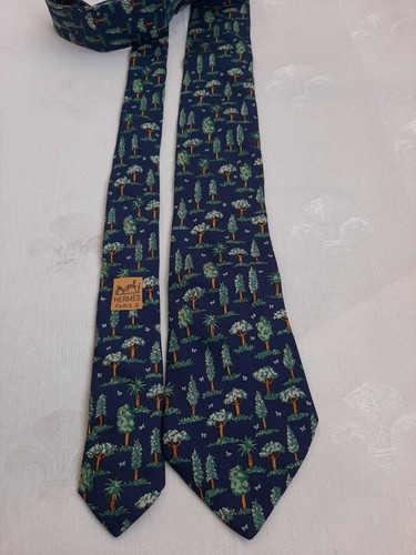 HERMES Paris tie silk silk tie