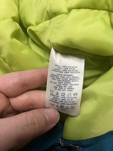 Lands’ End Kids Youth Snow Ski Bibs Pants Overalls Teal Blue Neon Lining Sz 5 - Picture 12 of 12