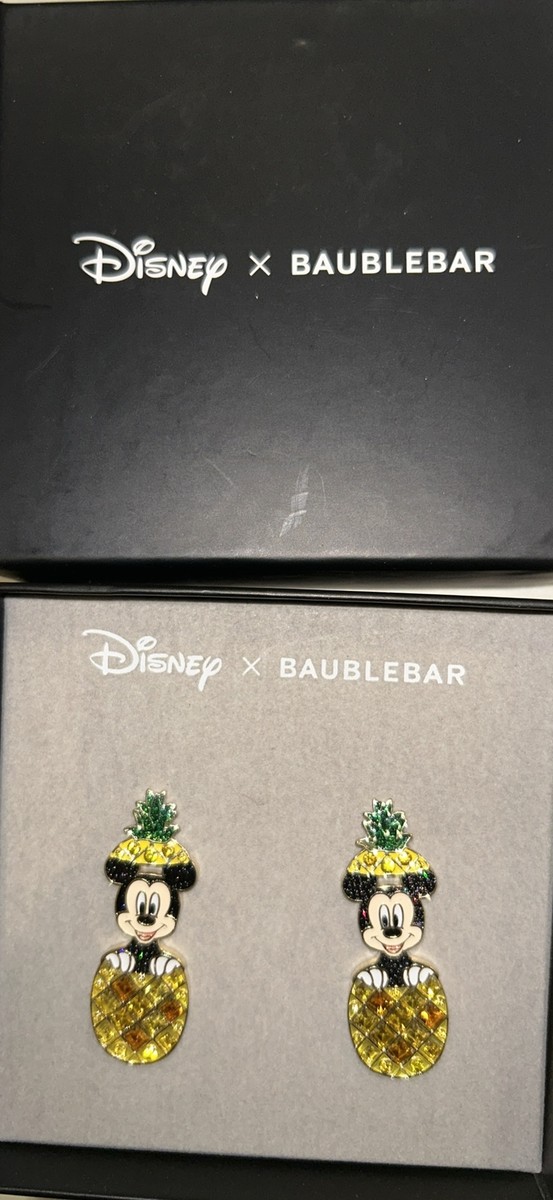 【Baublebar】★ピアス★ Mickey Mouse Disney Top Hat Earrings NIB Disney X Baublebar Mickey Mouse In Santa Hat Crystals