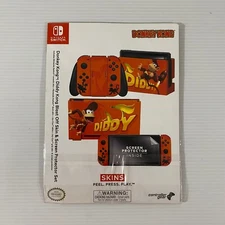 Genuine Nintendo Switch Skin & Screen Protector Set - Diddy Kong
