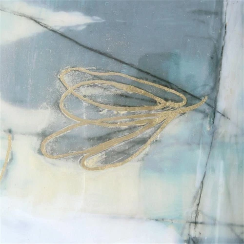 Uttermost Gilded Whimsy Contemporary Wood Abstract Print in Blue (Set of 2) - Picture 6 of 8