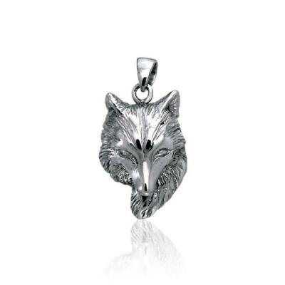 Wolf 925 Sterling Silber Anhänger feiner Geist Tier Totem stärkender Schmuck