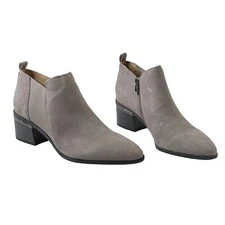 Franco Sarto Leather Block Heeled Shooties Arden Size 10M Pointed Toe Bootie