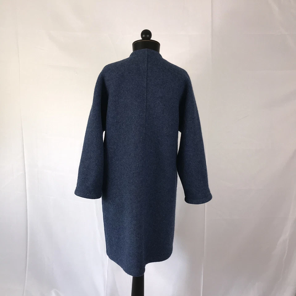 Geoffrey Beene Vintage Blue Wool Car Coat - Image 3 of 4