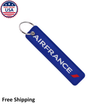 Air France Airline Collectibles Car Keychain Travel Luggage Bag Tag